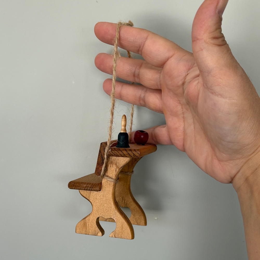 Vintage Wooden Miniature desk Ornament